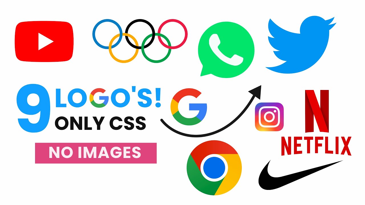 Create 9 Stunning Logos with CSS Only - YouTube
