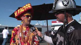 Raider nation videocast - episode #69 greg interviews kansas city
chiefs superfan "x-factor", who partied with us in oakland before the
game. we were ...