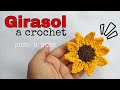 COMO HACER UN 🌻 GIRASOL 🌻 A CROCHET - PASO A PASO - How to crochet a sunflower (ENGLISH SUB) 🧶