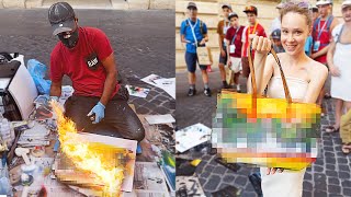 Celebrity Street Artist Paints Louis Vuitton Bag Wealth