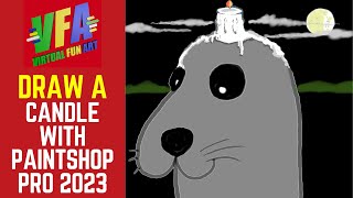 How to Draw a Realistic Candle in Paintshop Pro NFT Art Tutorial screenshot 3