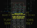 Wiring Diagram Turn ON Motor Must From M3 to M1 to M2 Turn OFF 3 Motors Simultaneously #electrical