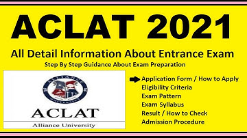 ACLAT 2021 - Notification, Dates, Application, Eligibility, Admit Card, Pattern, Syllabus, Result