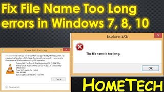 How To Fix Path Too Long And File Name Is Too Long Errors In Windows 7, 8, 10