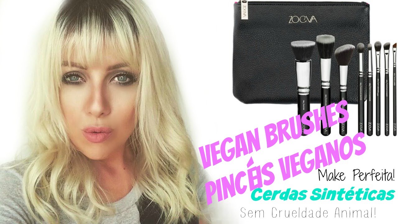 beautycon Kit de Pincéis Profissionais de Cerdas Sintéticas. Vegan Brush Set, Zoeva. Nicole Make