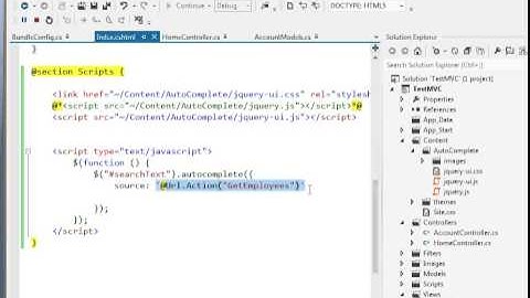 How to use AutoComplete TextBox in MVC