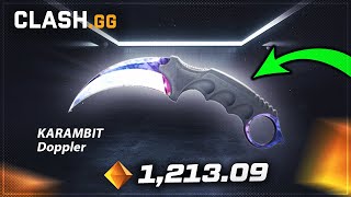 CLASHGG KARAMBIT DOPPLER FORM THIS CASE?!! Clash.gg Promo Code 2025