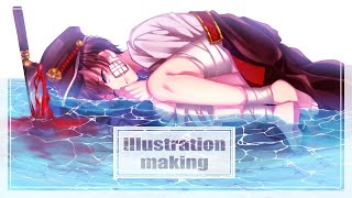 地縛少年花子くん】柚木普 デジタルイラストメイキング【描いてみた