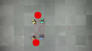 Four-robot Formation with Obstacle Avoidance