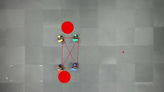 Four-robot Formation with Obstacle Avoidance