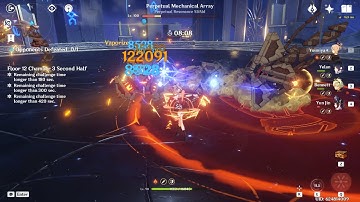 Genshin Impact Yoimiya+Yelan vs Perpetual Mechanical Array