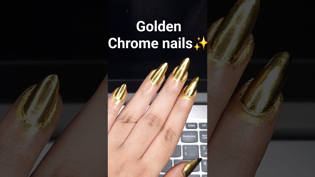 Golden Chrome Nails ✨Viral Trend!
