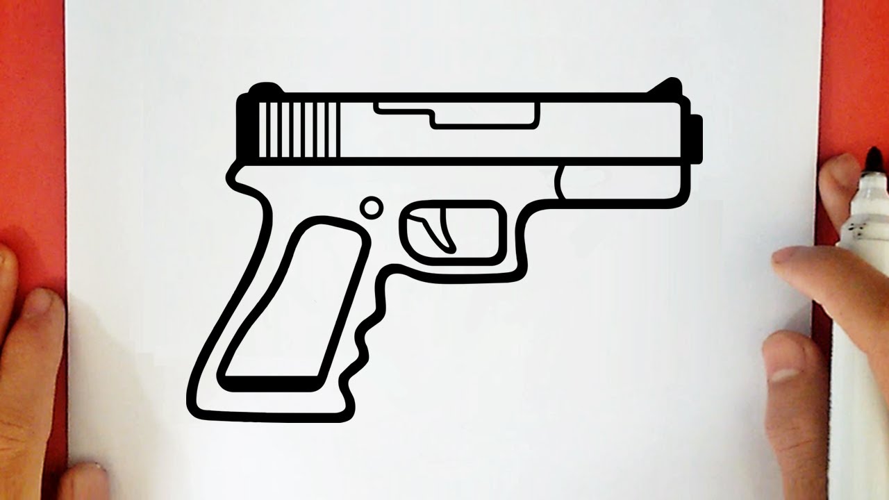 COMO DIBUJAR UNA PISTOLA | GLOCK