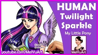My Little Pony - Twilight Sparkle HUMAN - How I Draw Cartoon Crossovers -  YouTube
