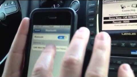 Lexus Bluetooth Audio Connection for iPhone