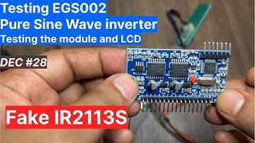 DEC#28 Testing EGS002 PureSine Wave inverter module