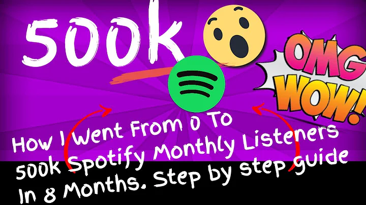 How I Went From 0 To 500k Spotify Monthly Listeners In 8 Months. Step by step guide