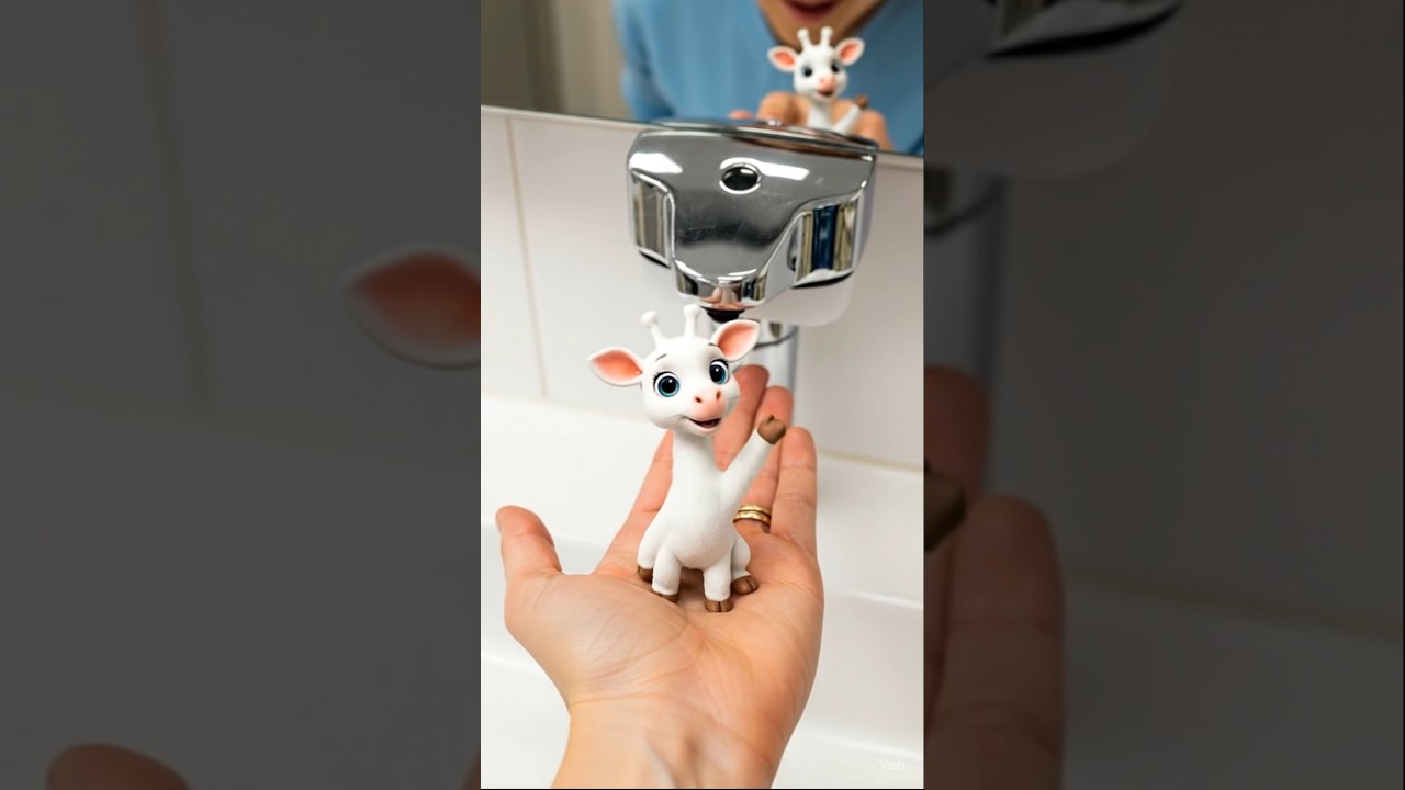 ✨ Whimsical Soap Dispenser Magic | Foam Turns into a Baby Giraffe 🦒