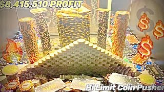 🔵HIGH LIMIT COIN PUSHER $1,000,000 BUY IN WON OVER $8,415,510! (WORLD RECORD WIN)