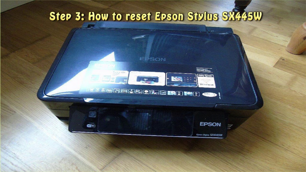 Reset Epson Stylus SX445W Waste Ink Pad Counter - YouTube