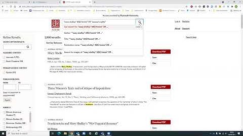 JSTOR Basic Search