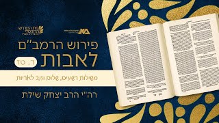 משילות רשעים, שלום וזנב לאריות  (ד, טז) | פירוש הרמב"ם לאבות 60 | רה"י הרב יצחק שילת