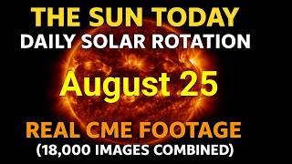 🌤 ☀️ The Sun Today: Daily Solar Rotation & Real CME Footage (36,000 images combined)