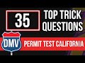 DMV Permit Test 2025 California (35 Top Trick Questions)