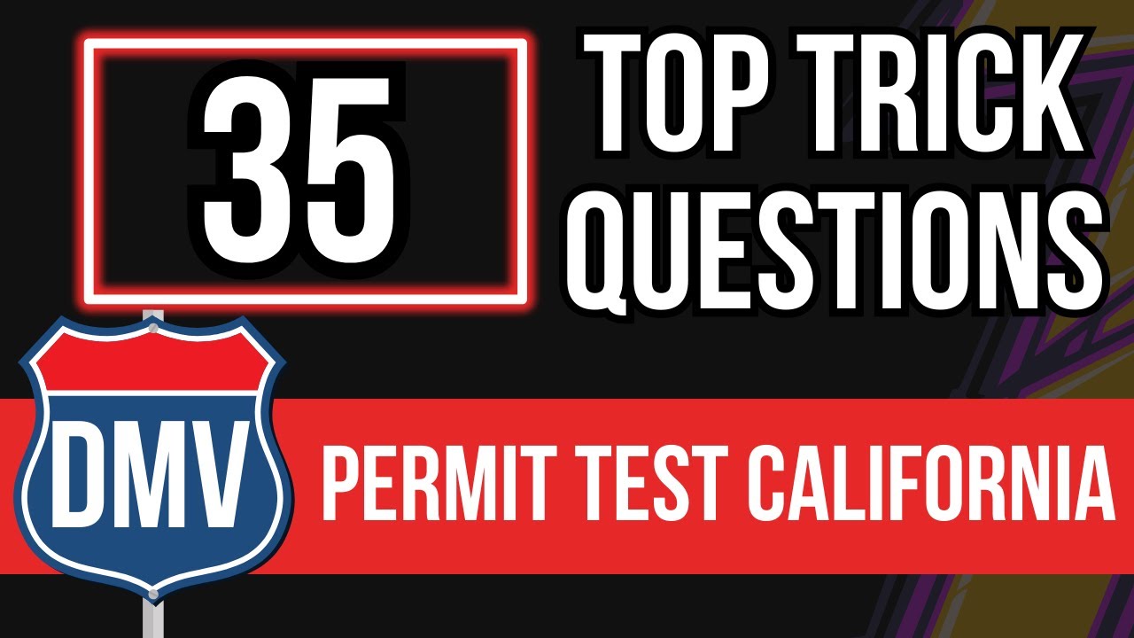 DMV Permit Test 2026 California (35 Top Trick Questions) - YouTube