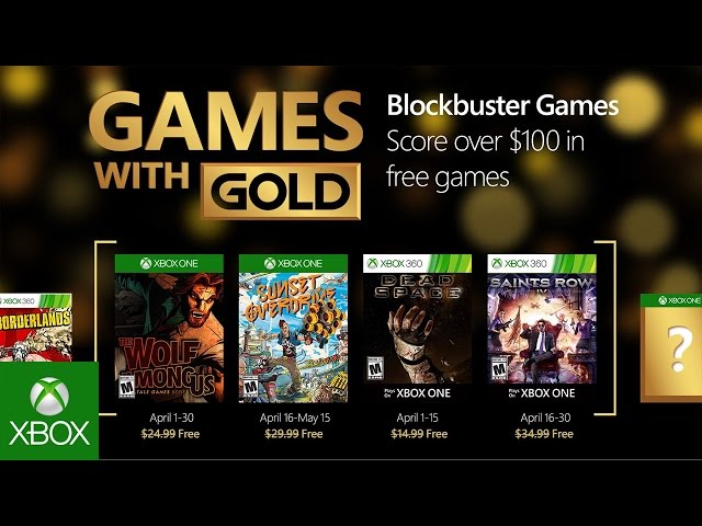 April Games with Gold Revealed! - KeenGamer