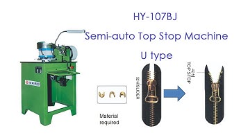 HY 107BJ Semi-auto metal zipper U type top stop machine