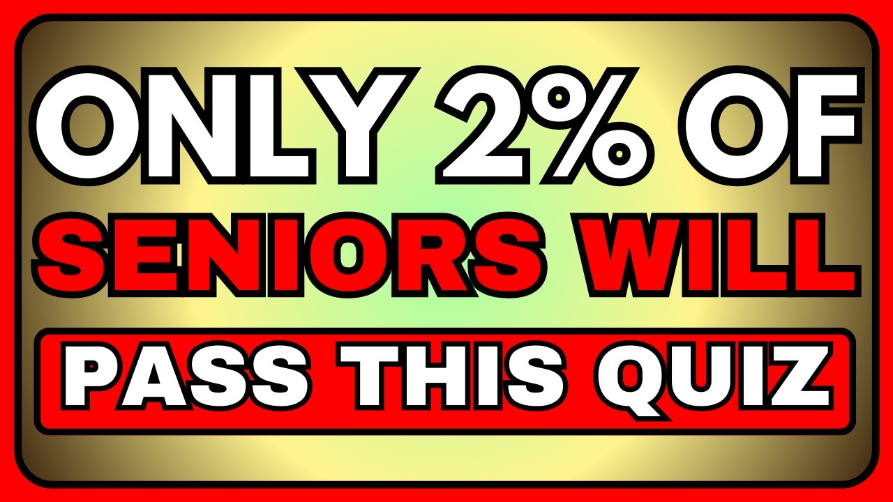 General Knowledge Trivia Challenge! Seniors Who Score Higher Than 10 Have Exceptionally Sharp Memory