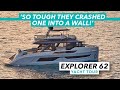 So tough they crashed one into a wall! Explorer 62 yacht tour | Motor Boat &amp; Yachting