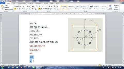 CNC เขียนโปรแกรมเจาะแบบ PCD