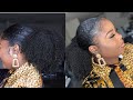 How To: SLEEK CROCHET PONYTAIL on Natural Hair || Outre X-pression Twisted Up  - Springy Afro Twist