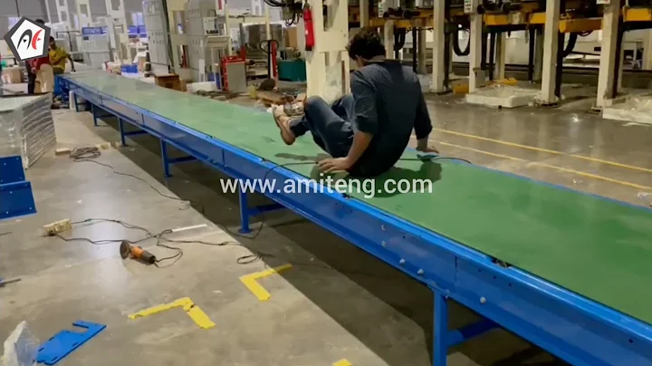 50 feet Long Belt Conveyor System for Deep Freezer Assembly Line #conveyormanufacturer