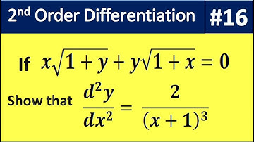 2nd order differentiation wbchse hs sn dey maths 16