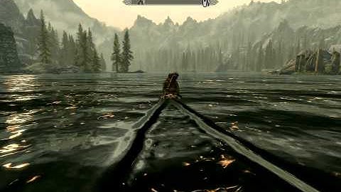 Fun skyrim bug (with horse in the water)