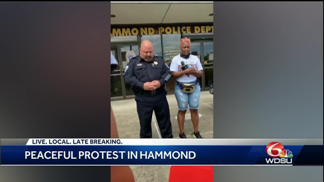 Peaceful protest held in Downtown Hammond