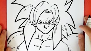 COMO COLORIR GOKU SUPER SAYAJIN 4 - How to Draw Goku SSJ 4 