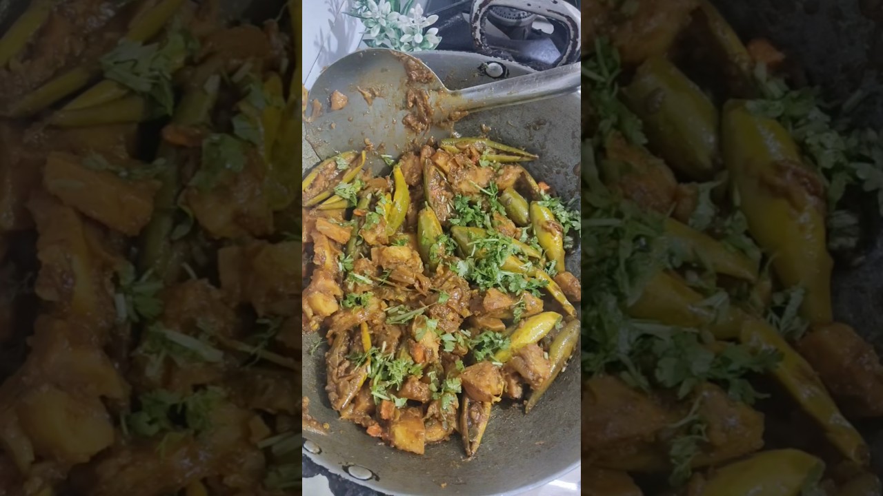Aloo Parwal ki sukhi sabzi #viralvideo #food #viral #shorts #shortvideo #trending #cooking