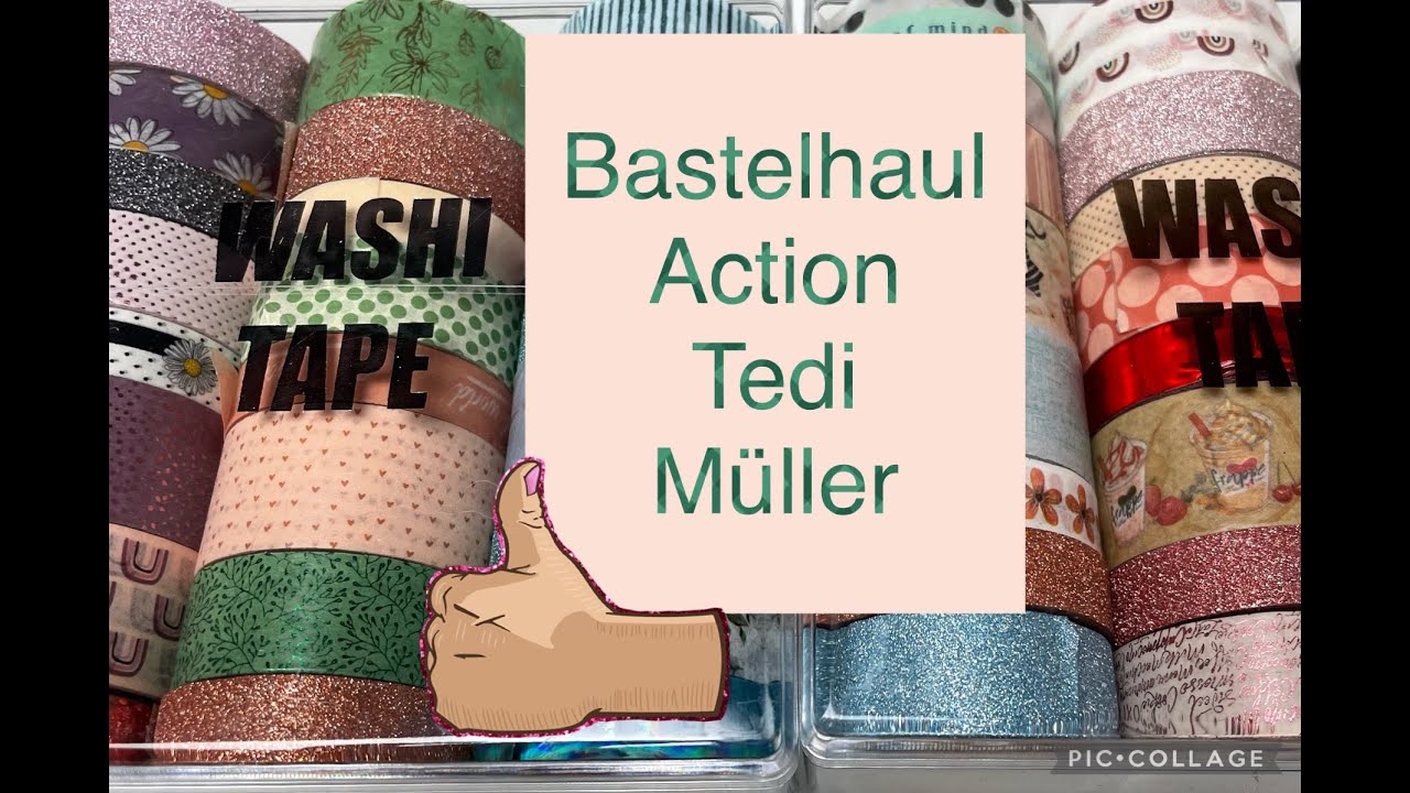 Bastelhaul #Action : Tedi : Müller, neues Washitape Papier Stanzaufbewahrung