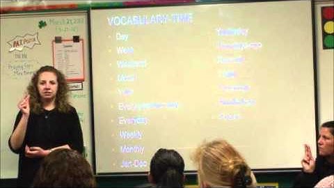 Beginning ASL Class-Week Three-Vocabulary-Time