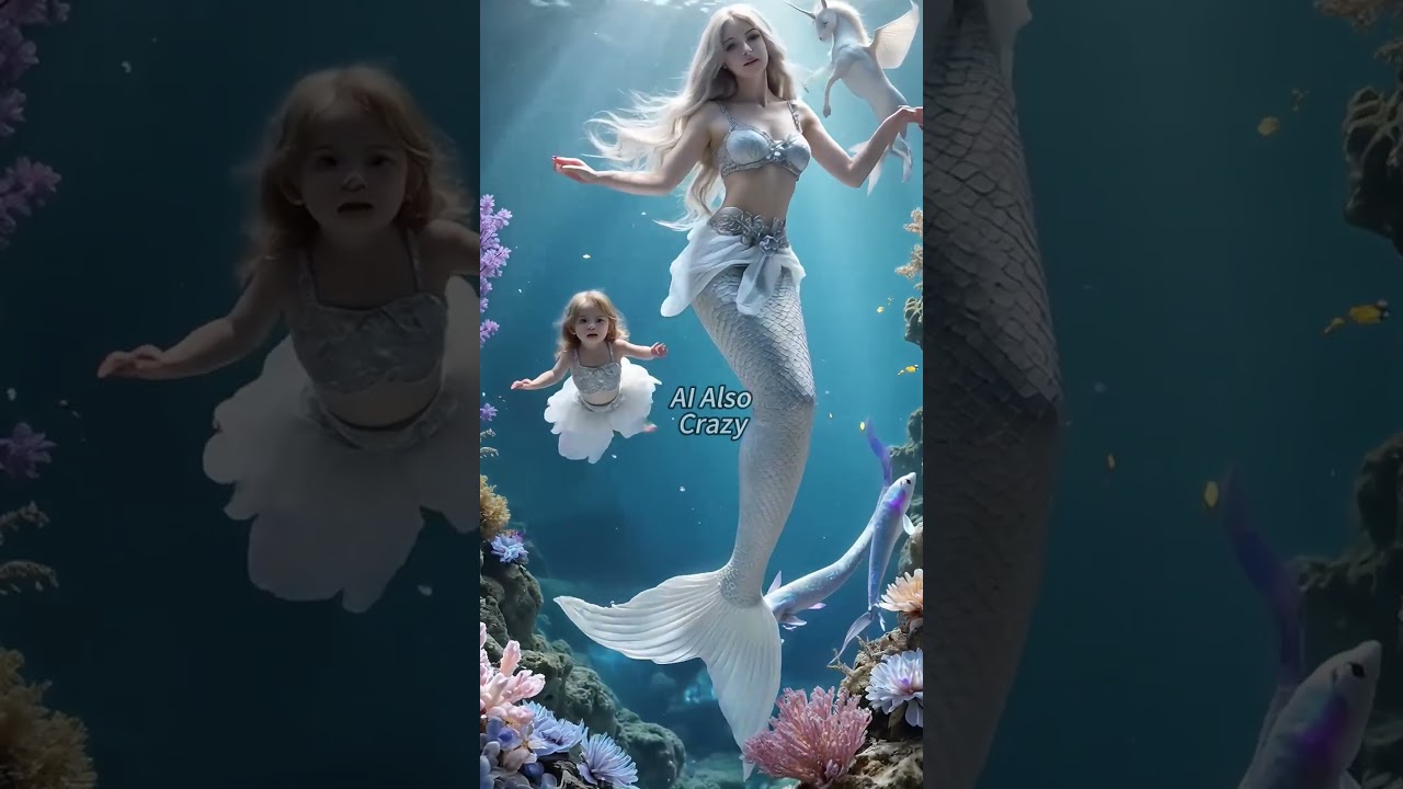 🌊Mermaid Meets Baby: A Dreamy Ocean Encounter🧜‍♀️