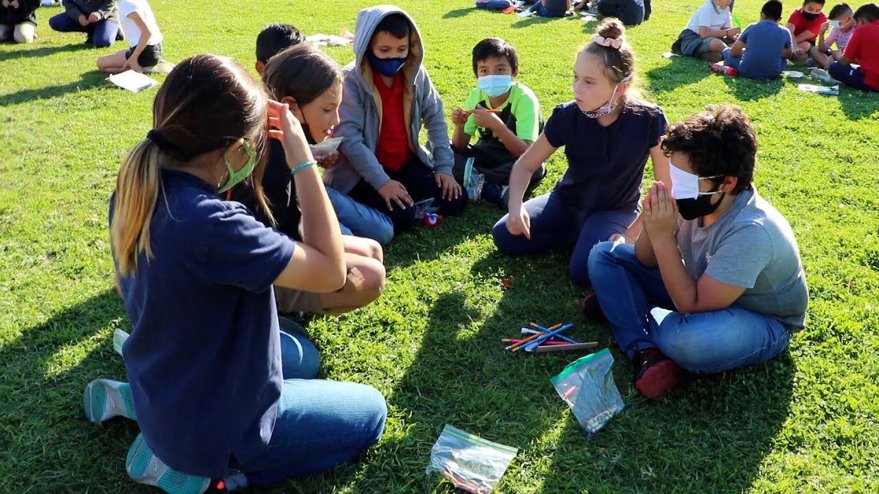 Monroe Elementary plays traditional games for Native American Heritage Month
