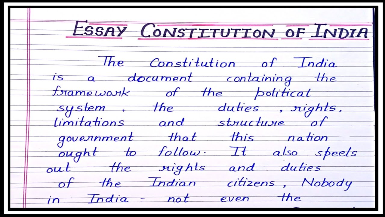 essay on indian constitution