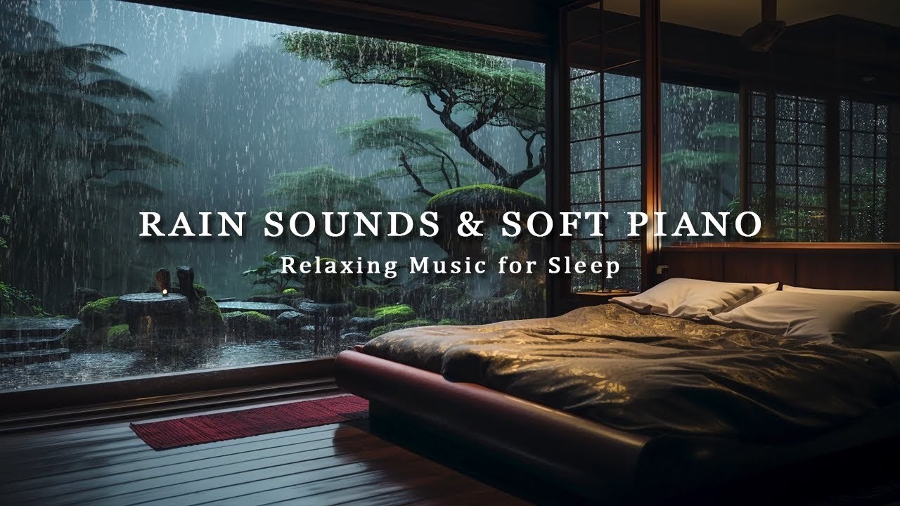 3 Hours Relaxing Rain & Piano – Sleep Music for Anxiety Relief - YouTube