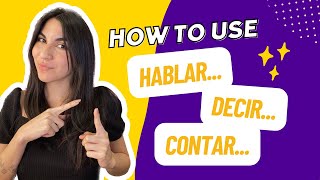 Difference Between: Contar, Decir y Hablar 🗣️ | Confusing Spanish Verbs🇪🇸 |