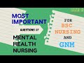 Mental Health Nursing || BSC II Important Topics IIEXAM II BSC 3rd Year II GNM ||