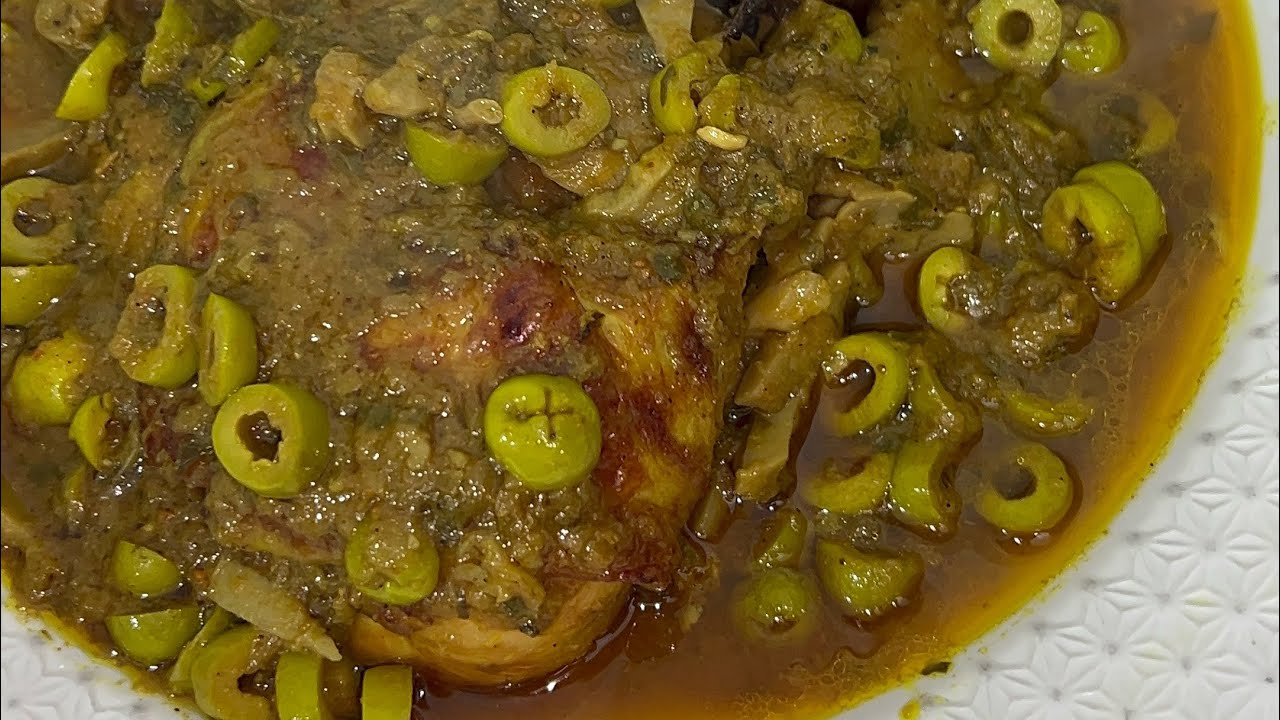 طاجين الزيتون محمر محمر طايب بدون ولا قطرة ماء 